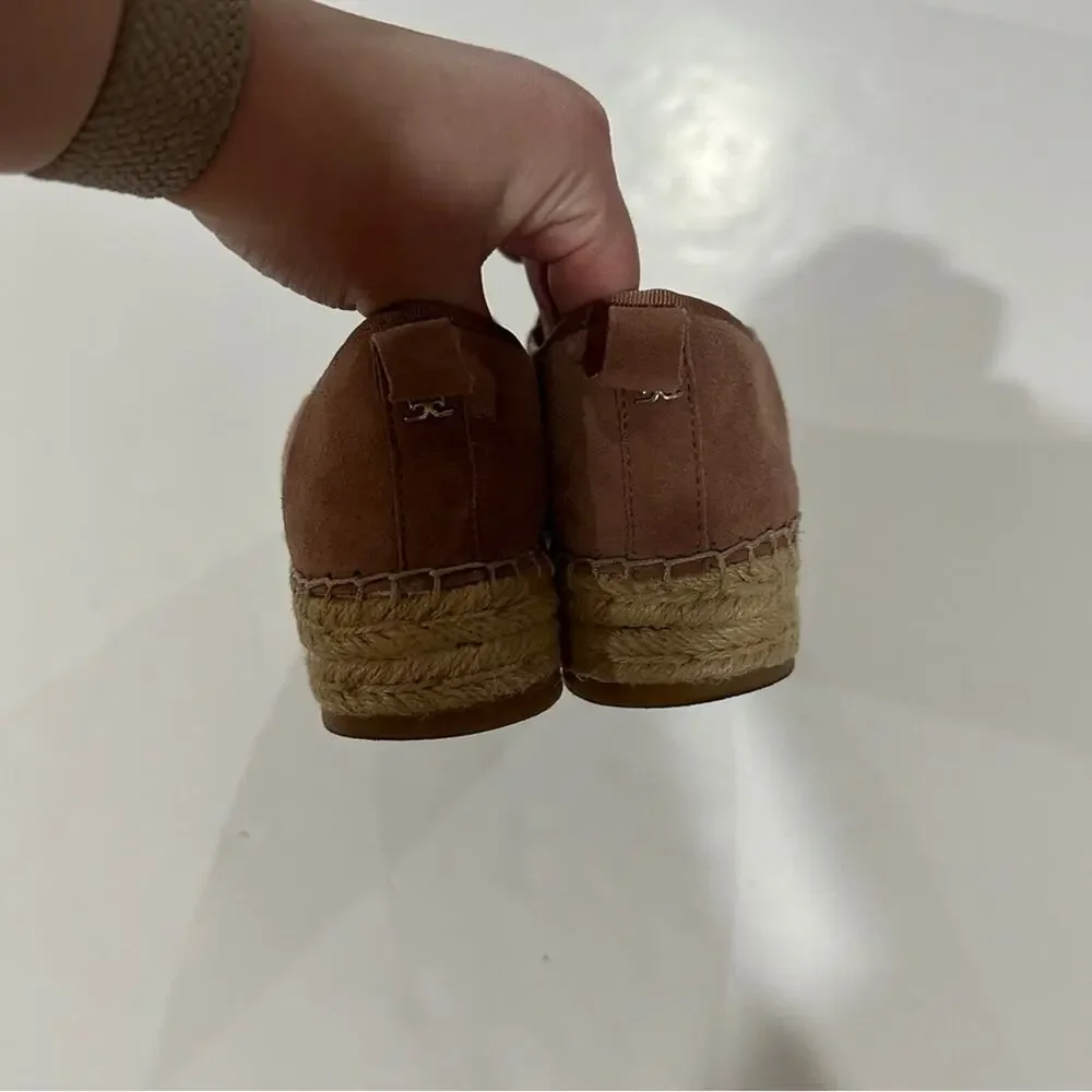 Sam Edelman Pink Carrin Velvet Platform Espadrille Slip On Shoes Size 7‎